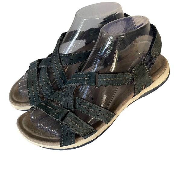 EARTH ORIGINS Women's Size 7M Savoy Sammie Sandals Blue Strappy Comfy Leather - Picture 3 of 13